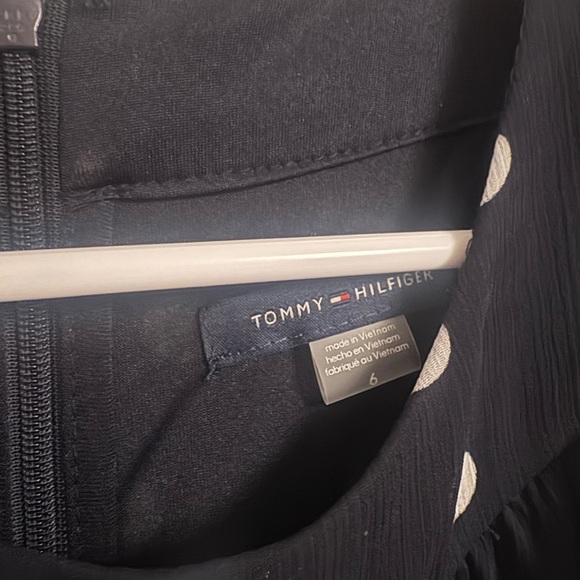 Tommy Hilfiger Navy with White Polka Dots Ruffle Maxi Dress - Picture 8 of 8